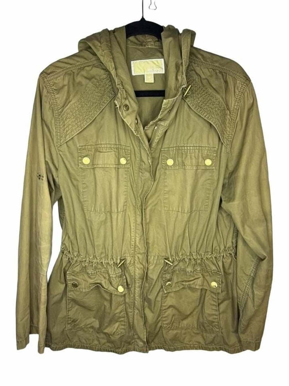 Michael Kors Utility Jacket Size M Olive Green Anorak